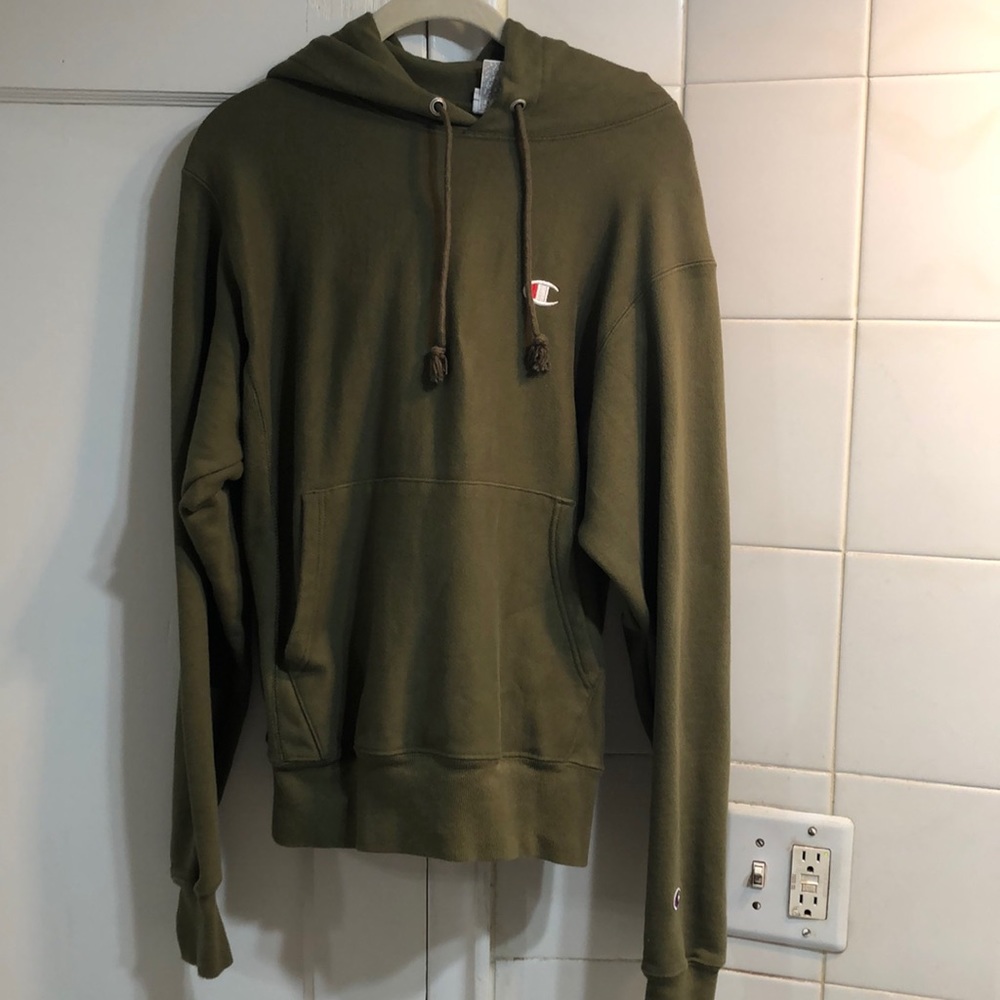 Unisex Champion Small Olive Green Sweatshirt
